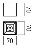 XCORE SQ. CEILING FITTING 6W 220-240V AC