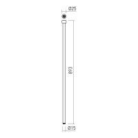 XROD AL. ROD for SUSP. to CEILLING 893mm