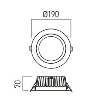 XMAXI REC. RND. FITTING 30W 220-240V AC
