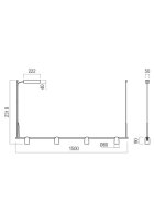 Závěsné svítidlo KOBE AP/PL LED 25W 2700K BK/SILVER COFFEE TRIAC REDO 01-4214
