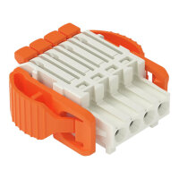 1vodičová pružinová svorkovnice, Páčka, Push-in CAGE CLAMP, Světle šedá