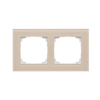Rámeček 2 násobný, skleněný krémové matné sklo KONTAKT SIMON TRN2/171