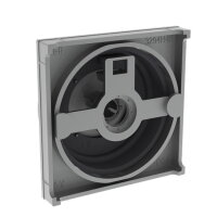 Otočný kryt termostatu ABB LEVIT M ocelová/kouřová černá 3292H-A00300 69