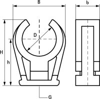 Příchytka Push-fit (jedn.) 35mm WALRAVEN 0853035