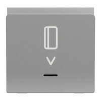 Spínač NOVÁ UNICA pro hotelové karty, 2M, Aluminium SCHNEIDER NU328330