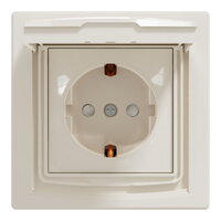 ASFORA Zásuvka SCHUKO 250V 16A, clonky, IP44, krémová SCHNEIDER EPH3100323