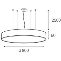 Závěsné svítidlo MONO SLIM 80 P-Z, W TRIAC 80W 2700K/3000K/4000K bílá 3274471DT