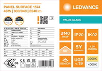 LED panel SURFACE SENSOR 1574 48W ML 93040 U19 LEDVANCE 4099854731983
