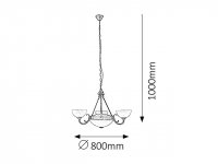 Marlene E14 3x 40W + E27 2x 60W IP20 bronz RABALUX 8543