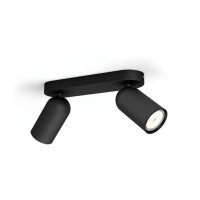PONGEE bar/tube černá 2xNW 230V PHILIPS 5058230PN