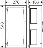 Prázdná skříň ENYSTAR, 216x486x136mm, neprůhledné dveře HENSEL FP 0350