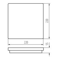 Kanlux 33380 BENO 18W WW-L-GR Přisazené svítidlo LED