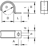 OBO WN 7855 A 10 Upevňovací příchytka jednostranná 10mm Ocel galv. zinek