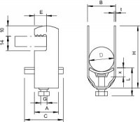 OBO 1169696 Třmenová příchytka 2056F 70 FT