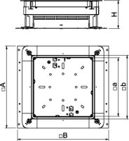 OBO UZD 115170 250-3 Odbočná krabice pro výšku mazaniny 115-170 mm 410x367x115