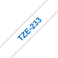 BROTHER TZe-233, bílá / modrá (12mm, laminovaná)