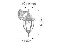 Nizza E27 1x 60W IP43 antická zlatá RABALUX 8451