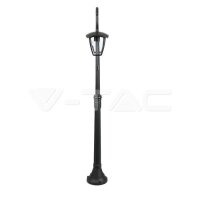 Pole Lamp 2XE27 1410mm IP44 Black,  VT-7