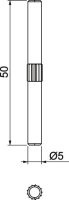 OBO BRA KS Spojovací kolík pro přímé spojení spodních dílů kanálu Ocel pás.zink