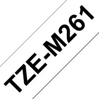 Páska BROTHER TZE-M261 (matný povrch), bílá/černá  (36mm, 8m)