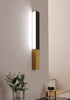 Nástěnné svítidlo TUDONS LED černá/dřevo/bílá 1X12W IP20 EGLO 900871