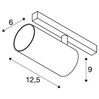 NUMINOS S 48 V TRACK DALI spot bílé/bílé 16 W 1030 lm 2700K CRI90 55°