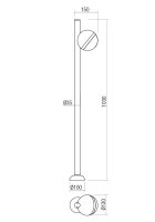 Sloupkové svítidlo MAGNUS ST LED 12W IP54 CO 3000K REDO 90558