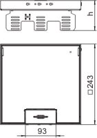 OBO RKSN2 UZD3 9VS20 Čtvercová kazeta se šňůrovým vývodem 243x243mm Nerez ocel