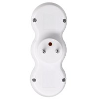 Rozbočka s USB A+C nabíječkou, 2 x 10A, bílá SOLIGHT P100USBC