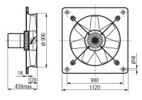 HCBT/6-900/H-X IP55, 40°C axiální ventilátor ELEKTRODESIGN 3591099