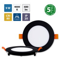 LED podhledové svítidlo Toro R9, 9W, 4000K, černá barva svítidla