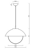 Závěsné LED svítidlo se skleněným stínidlem OSMONT LUKIDA ST3 27W IP40 3K hnědá