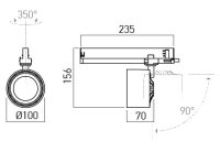 XTORCH ADJ. PROJECTOR for TKN 1x28W 220-
