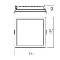 XEVO SQUARE CCT 200-240V AC 23W 175x175