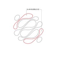 LED Svítidlo MI-BUBBLE-02, 56W, 3000K, bez trafa, 24VDC, IP20, stříbrná, 4000K