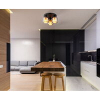 Stropní svítidlo XIA černá matná 3x25W E27 IP20 GLOBO 15754-3D