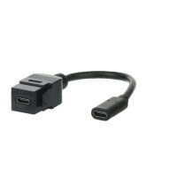 Zásuvka USB-C (keystone s kabelem), černá, 0229/13-500 ABB 2CKA000230A0498