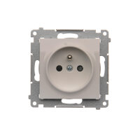 Zásuvka jednonásobná s uzemněním, s clonkami 16A, 250V~, bílá DGZ1CZ.01/11