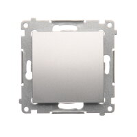 Ovládač rozpínací, řazení 1/0, 10AX, 250V bez piktogramu, stříbrná matná