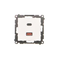 Nabíječka USB 2 násobná (přístroj s krytem), 1x USB typ C + 1x USB typ A, 30 W