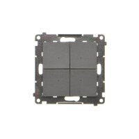 Spínač 4 násobný, elektronický (přístroj s krytem) černá matná   TEW4.01/149