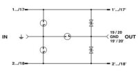 Zásuvný svodič pro přepěťovou ochranu CT 10-18FS+F/PE-24 PHOENIX CONTACT 2807926