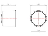 Krabice stropní HaloX-O do masivního betonu průměr 130 mm KAISER 1290-30