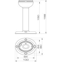 Držák trubkový ELYPS MB EXTENDED BASE světle šedá SIRENA 32377