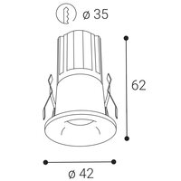 Zápustné svítidlo SPOT MINI C, W 7W 2700K bílá LED2 2050421