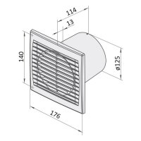 Ventilátor VENTS 125 S  kluznými ložisky 1009201