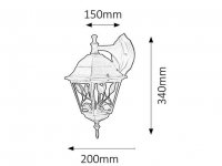 Haga E27 1x 100W IP44 antická zlatá RABALUX 8244