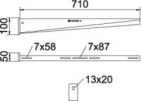 Nástěnný výložník OBO AW 30 71 FT B710mm Ocel žár.zinek