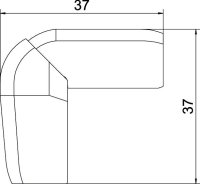 Vnější roh OBO ATR AE2212 blc ATR variabilní 34x25x23 čistě bílá