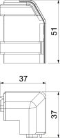 Vnější roh OBO SL AE2050 rws SLL čistě bílá Polyvinylchlorid PVC